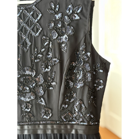 Needle & Thread Black Embellished Tulle Midi Dress – Size US 10 - Picture 7 of 12